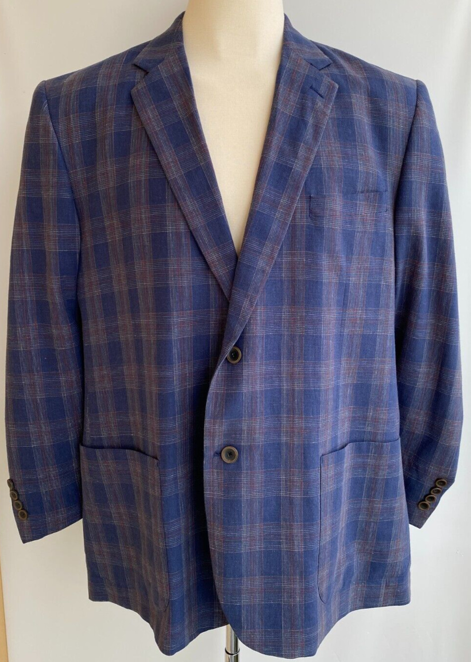 NWT Southern Pines Linen Viscose Blue Sport Coat Size XL